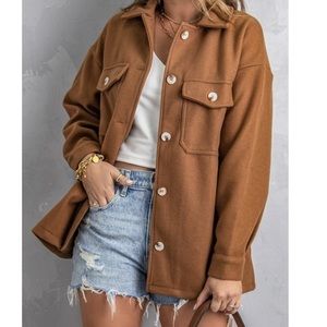 NEW wit tags!! FEELS LIKE WINTER brown shacket - COAT